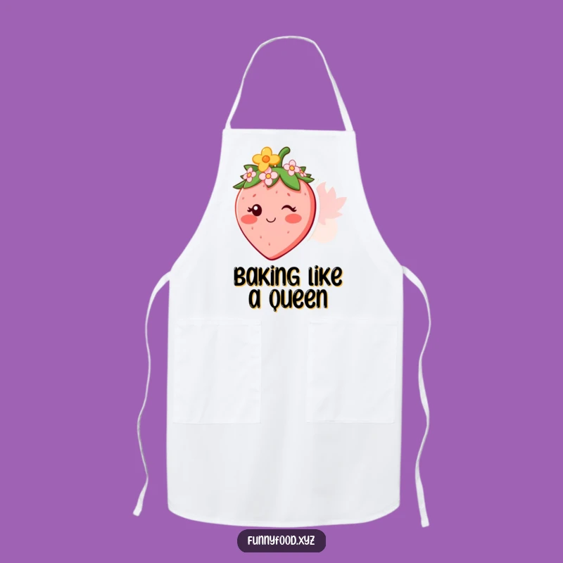 Funny Strawberry Crown Apron - Bake with Natural Sweetness and Style
