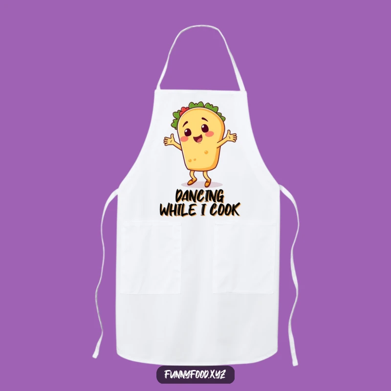 Funny Taco Dancer Apron: Cook with Fiesta Spirit and Hilarious Flair