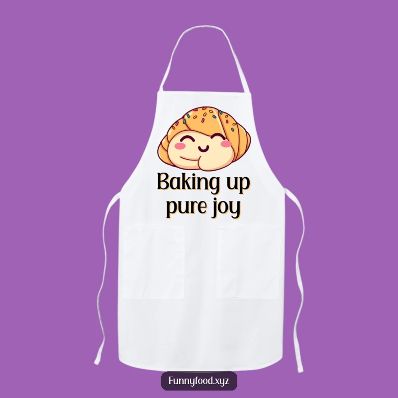 Funny Croissant Wink Apron: Cook Up Laughs in the Kitchen with This Chef