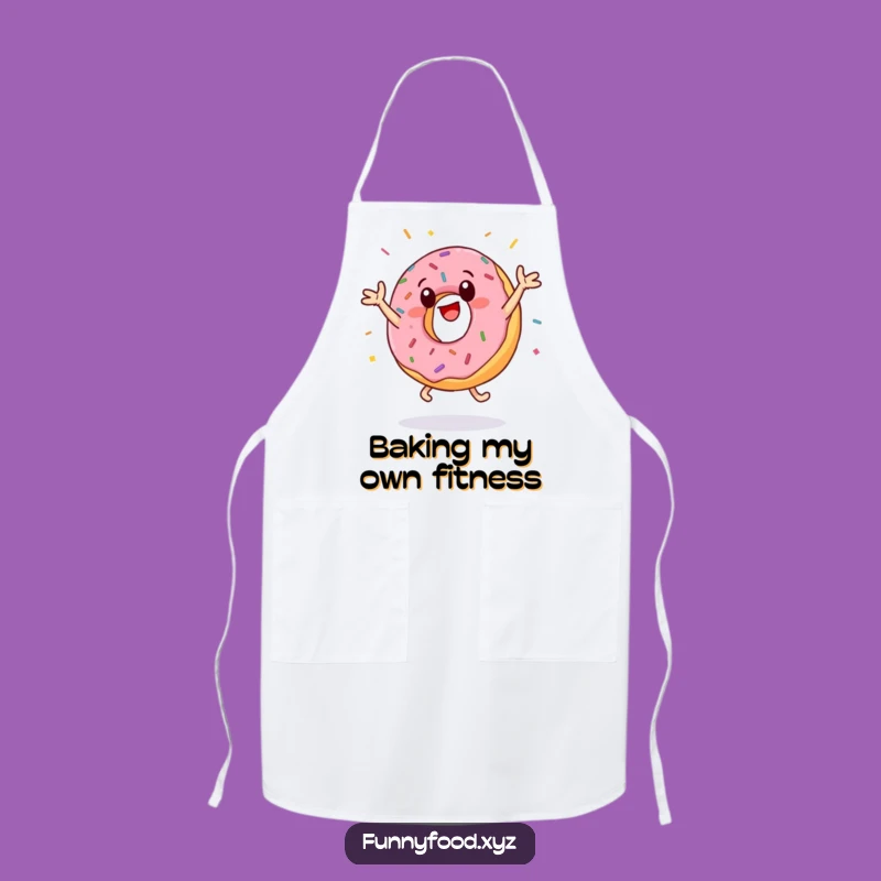 Funny Donut Jumping Jacks Apron - Cook Up Laughs in the Kitchen