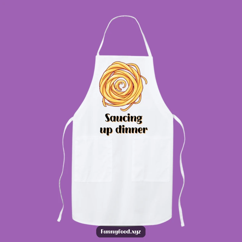 Funny Playful Pasta Swirl Apron - Hilarious Chef Gift for Pasta Lovers