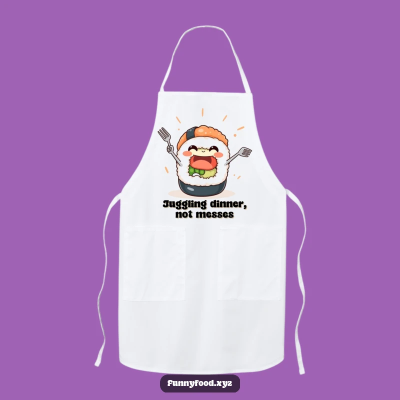 Funny Sushi Roll Apron: Kitchen Juggler Bib, a Hilarious Chef's Funny Gift