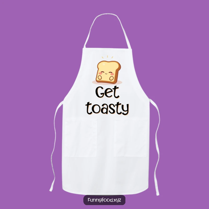 Funny Happy Toast Apron: Cheerful Kitchen Wear for Relaxed Cooks