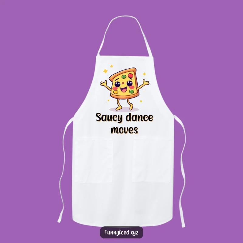 Funny Disco Pizza Slice Apron: Cook and Dance with Hilarious Foodie Flair