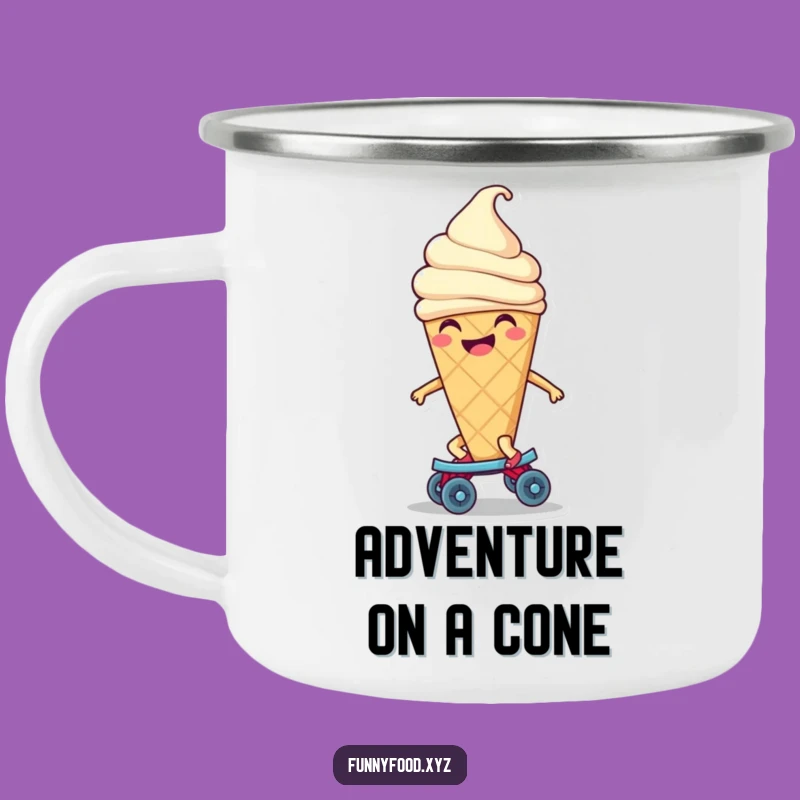 Funny Ice Cream Skate Camping Mug - Cool Adventures & Sweet Sips