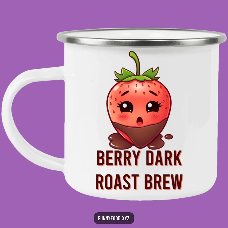 Funny Strawberry Fear Camping Mug - Hilarious Outdoor Drinkware