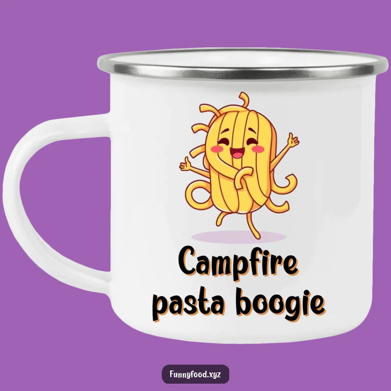Funny Pasta Dance Camping Mug: Adventure Fuel for Laughing Outdoors