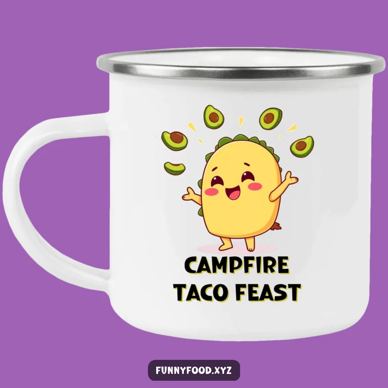 Funny Taco Avocado Camping Mug: Adventure-Ready and Delicious