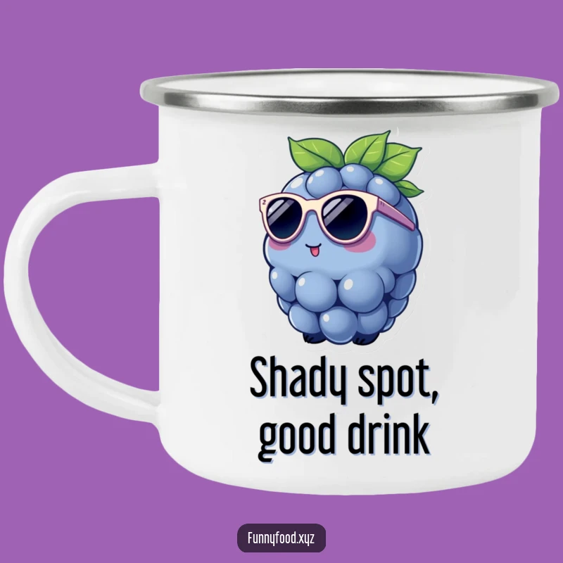 Funny Blueberry Sunglasses Camping Mug: Your Cool Berry for Outdoor Sips!