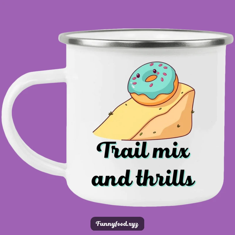 Funny Donut Rolling Camping Mug: Sweet Adventures Outdoors