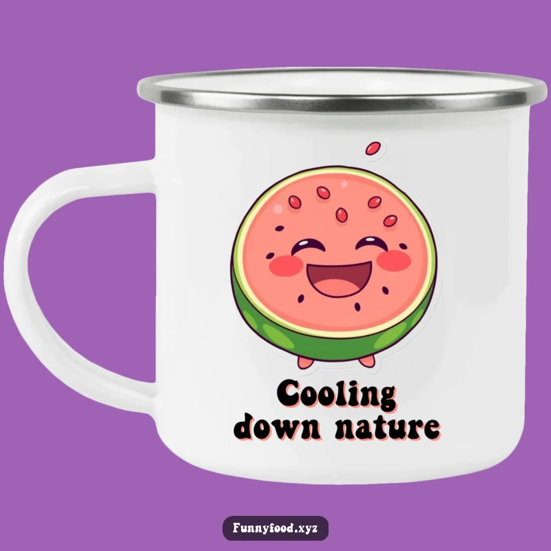 Funny Laughing Watermelon Camping Mug - Summer Adventures and Sweet Sips