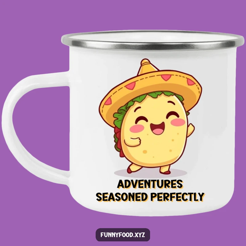 Funny Taco Shimmy Camping Mug: Your Fiesta Companion Outdoors