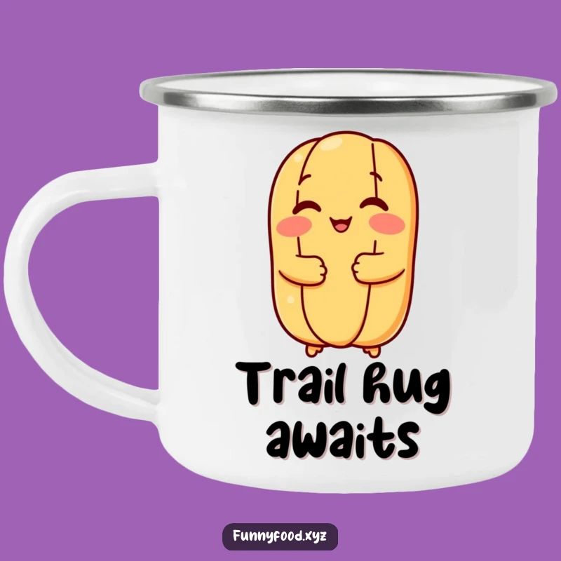 Outdoor Funny Hot Dog Bun Hug Camping Mug: Adventure Fuel and Comedic Gift