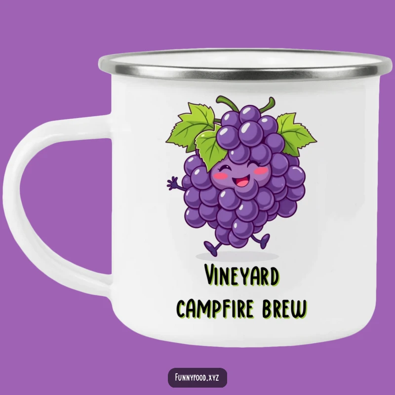Funny Grapes Jigging Camping Mug - Hilarious Outdoor Drinkware