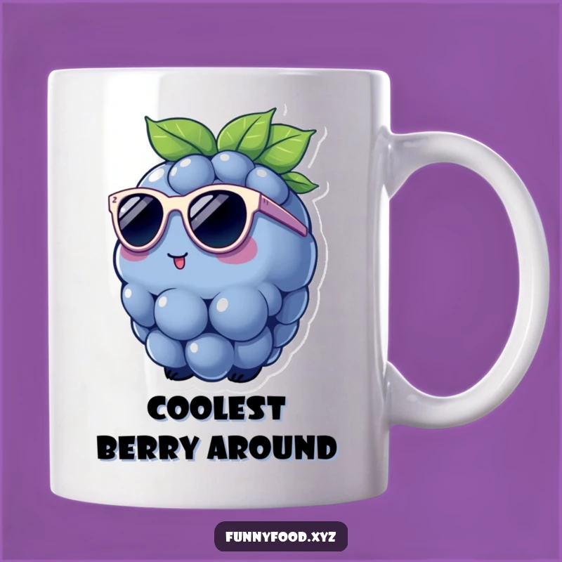 Funny Blueberry Sunglasses Mug: Coolest Berry for Your Perfect Coffee Gift!