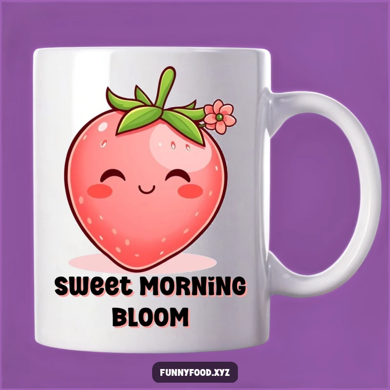 Funny Strawberry Flower Mug: A Sweet Gift with Shy Charm