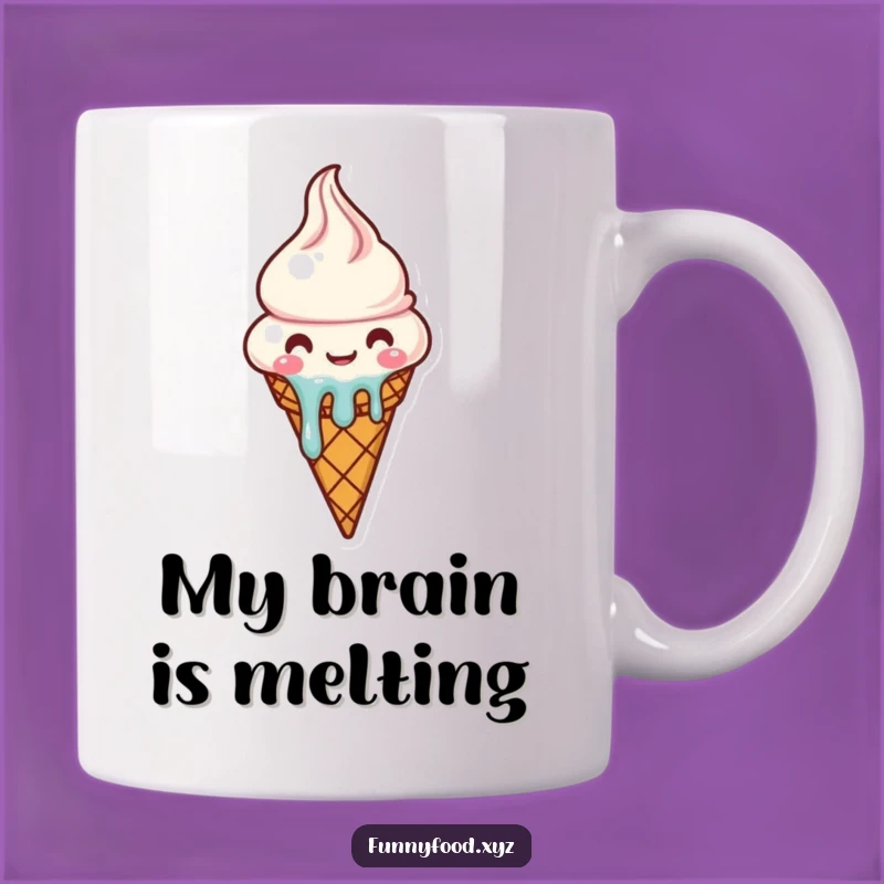 Funny Melting Ice Cream Cone Mug - A Sweet Treat for Your Morning Coffee Gift