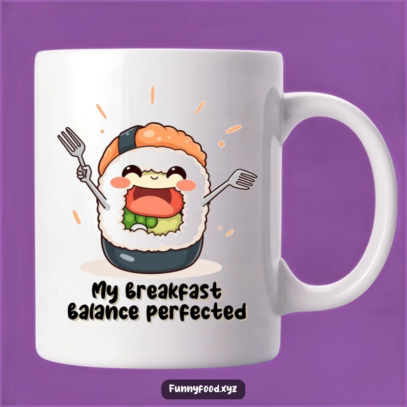 Funny Sushi Roll Mug: Joyful Juggler, a Hilarious Gift for Foodies