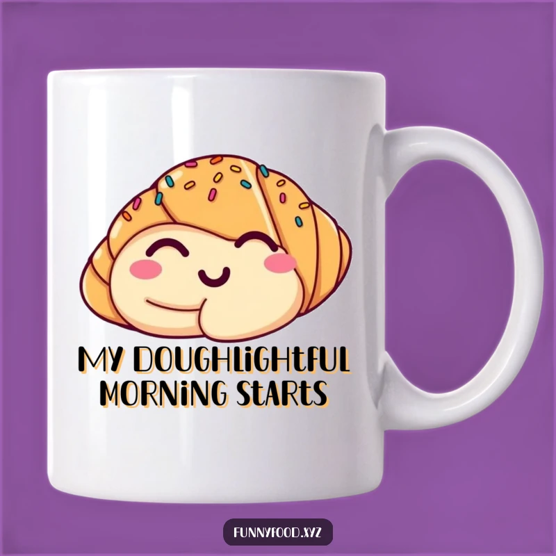 Funny Croissant Wink Mug: A Delightful Breakfast Treat Perfect for Coffee Lovers