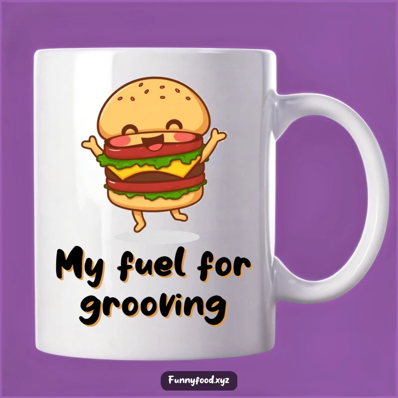 Funny Hamburger Dance Mug: A Jolly Burger Grooving for Your Perfect Gift!