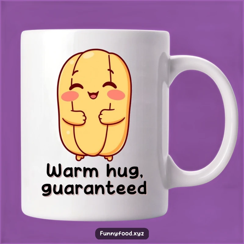 Funny Hot Dog Bun Hug Mug: Perfect Comedic Gift for Foodie Friends and Comfort Seekers