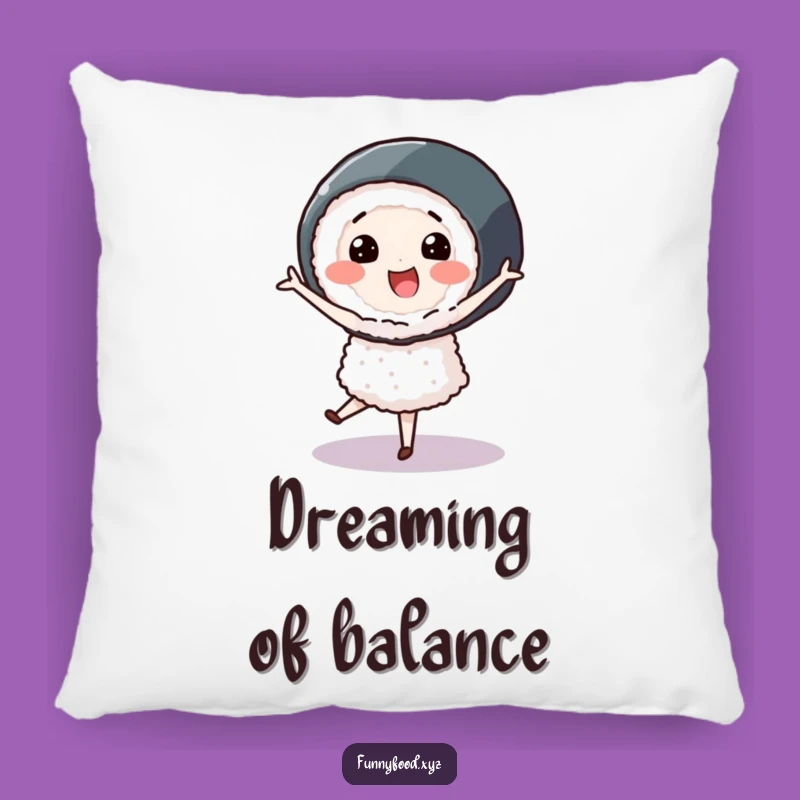 Cozy Funny Sushi Pirouette Pillow: Snuggle Up with Elegant Comfort