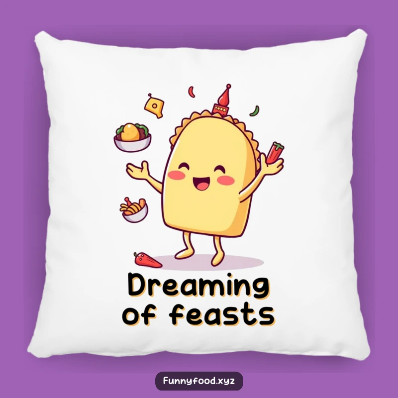 Cozy Funny Taco Juggling Pillow: Snuggle Up with Fiesta Comfort