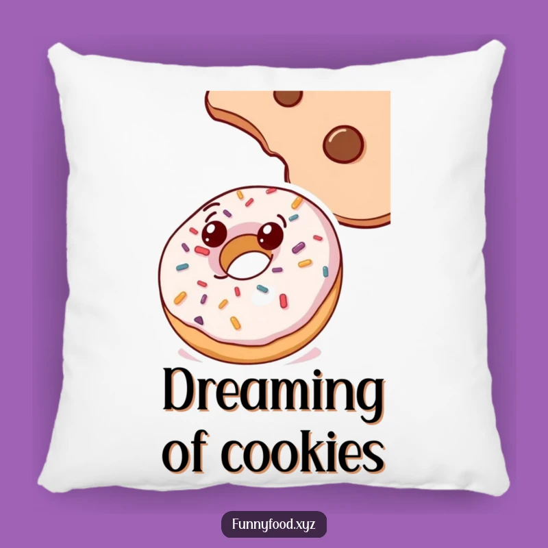 Funny Doughnut Cookie Dream Pillow - Cozy and Hilarious Home Decor
