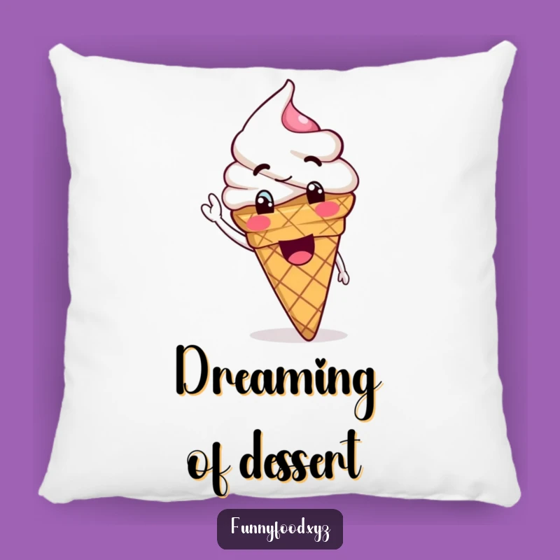 Funny Goofy Ice Cream Pillow - Comfy & Sweet Decor