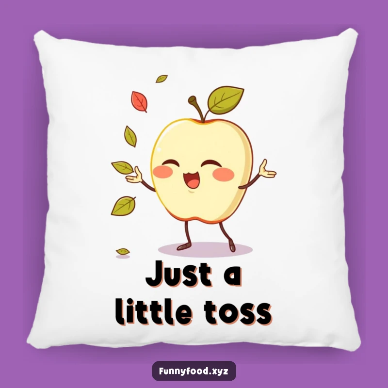 Funny Juggling Apple Pillow: Comfy & Hilarious Home Decor