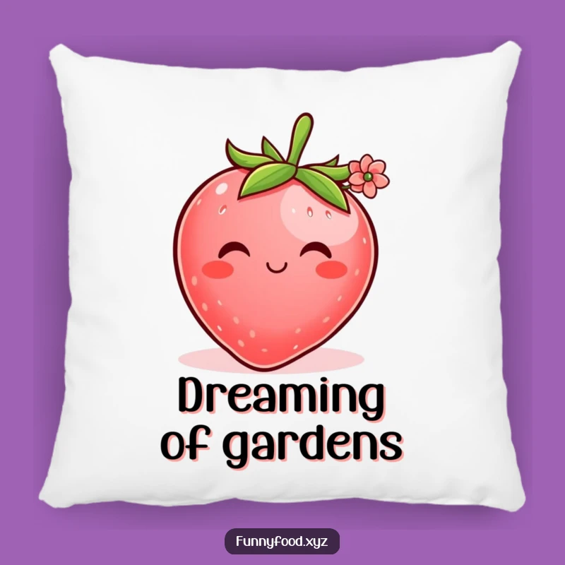 Funny Shy Strawberry Pillow: Cozy Comfort with Sweet Affection