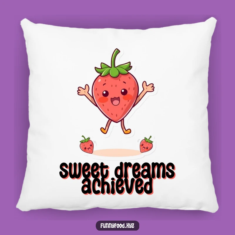 Funny Strawberry Surprise Pillow - Cozy Jumping Fruit Cushion, Perfect Funny Gift