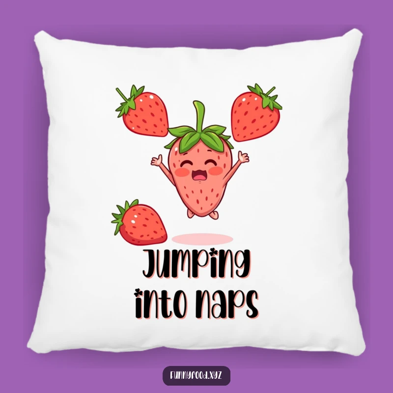 Comfortable Funny Strawberry Jumper Pillow: Cozy Fruit Decor for a Cheerful Touch
