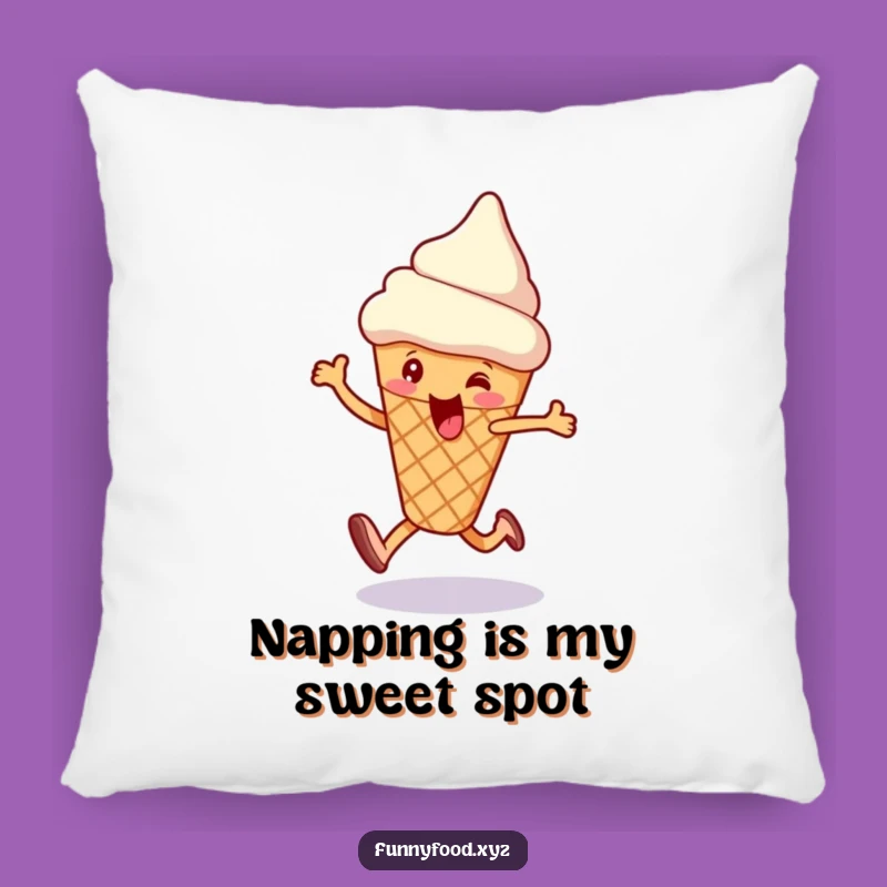 Funny Ice Cream Skip Pillow: Cuddle Up with Sweet Joy