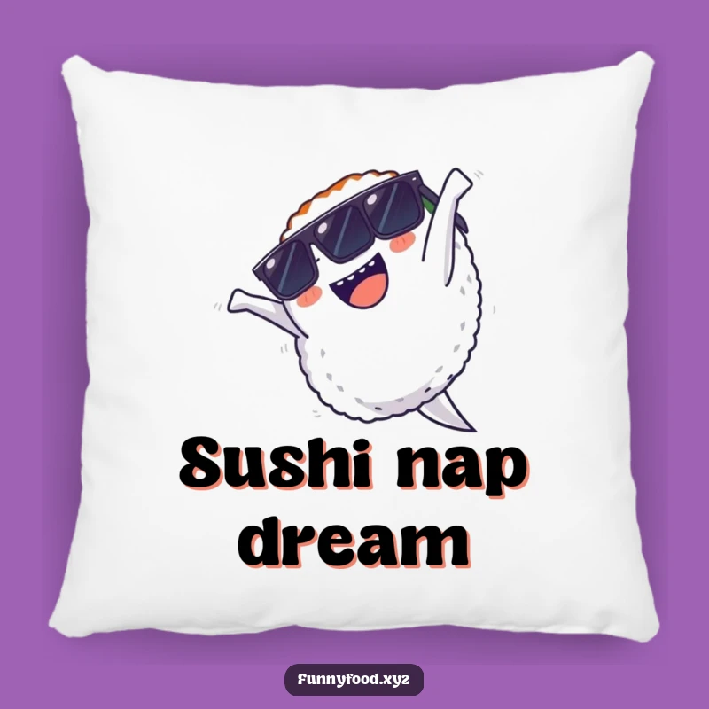 Funny Sushi Sunglasses Pillow: Cozy Backflip Cushion, Perfect Funny Accent