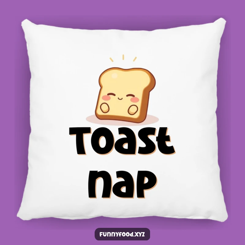 Comfy Funny Happy Toast Pillow: Cozy Decor with a Touch of Sunshine