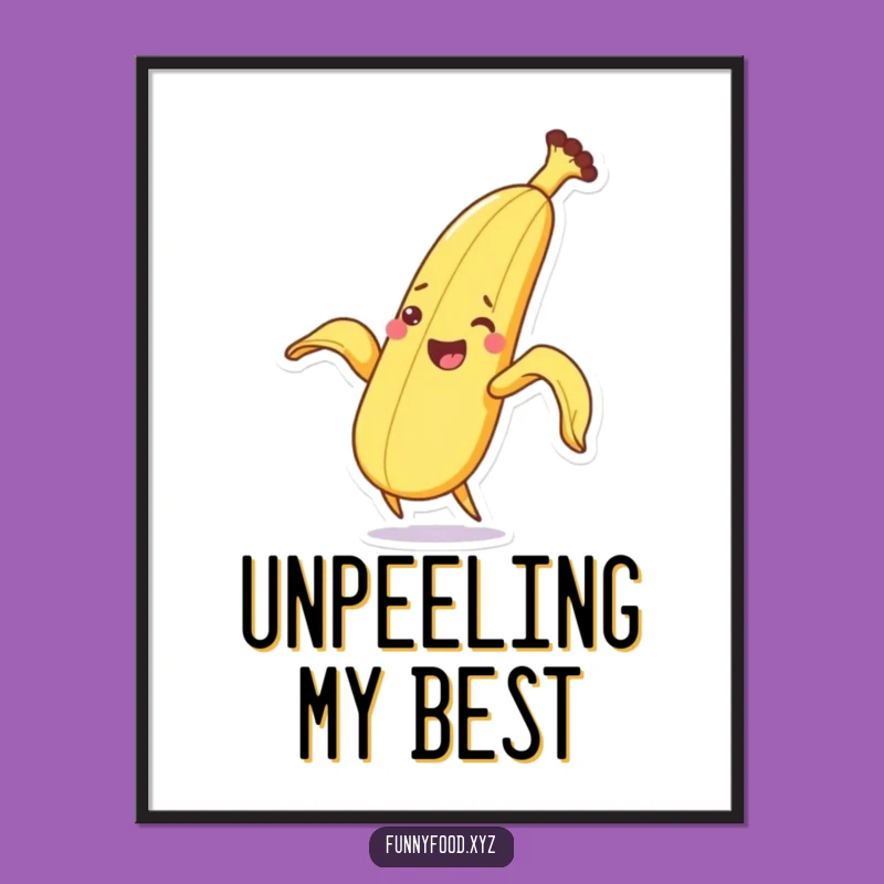 Funny Digital Banana Peeling Art - Instant Joyful Decor Gift
