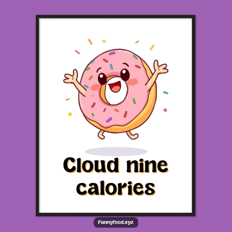 Funny Donut Jumping Jacks Digital Art - Instant Joyful Sprinkled Decor
