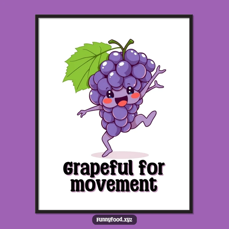 Funny Grapes Gymnastics Digital Art - Instant Energetic Decor