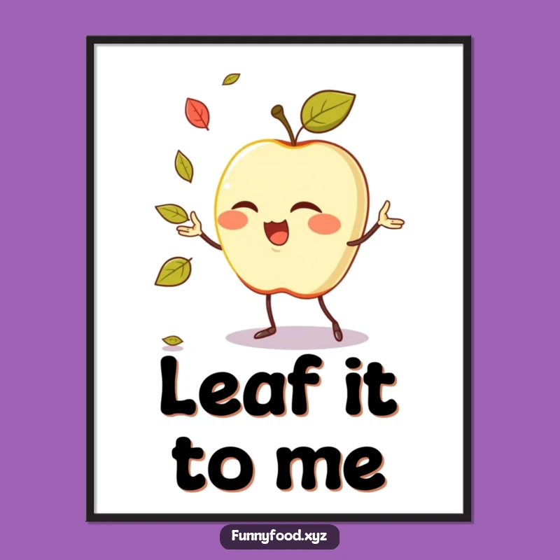 Funny Juggling Apple Digital Art: Instant Humor Download