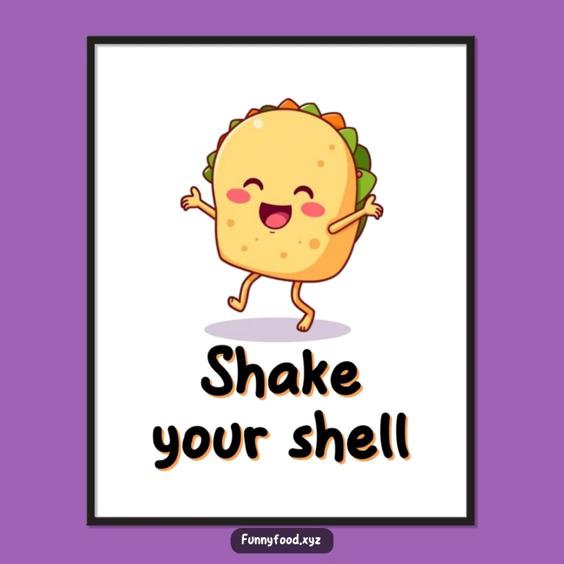 Funny Taco Dance Digital Art: Instant Fiesta Download, Perfect Humorous Gift