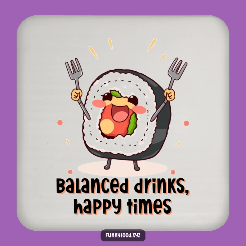 Funny Sushi Juggling Coasters: Protect Surfaces with Fun