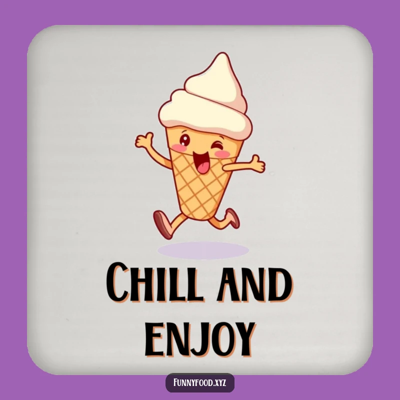 Funny Ice Cream Skip Coaster: Protect Surfaces with Sweet Charm