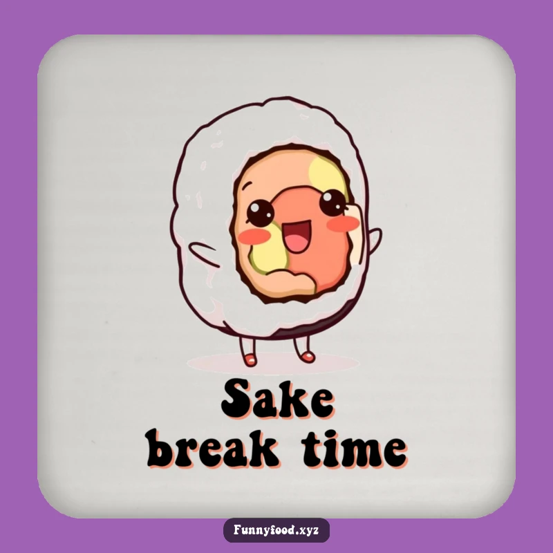 Funny Sushi Shuffle Coaster: Protect Surfaces with Hilarious Dancing Food Style