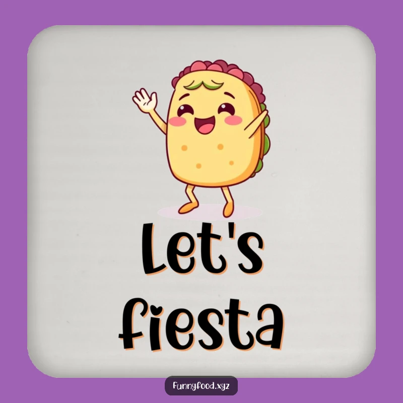 Funny Taco Jigging Coasters: Dancing Taco Set for Fiesta Fun!
