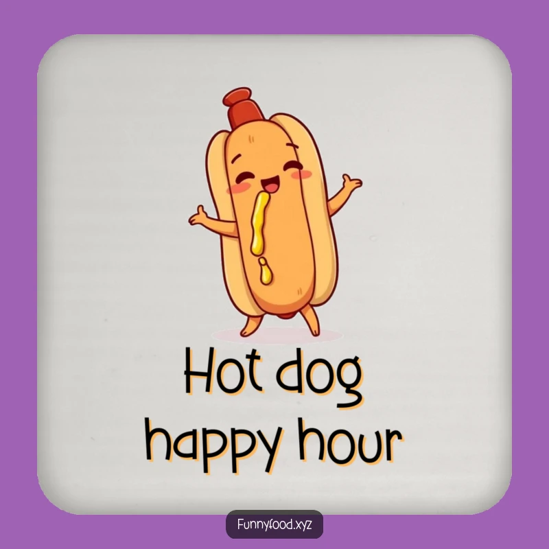 Funny Hot Dog Shimmy Coaster - Hilarious Protection for Surfaces