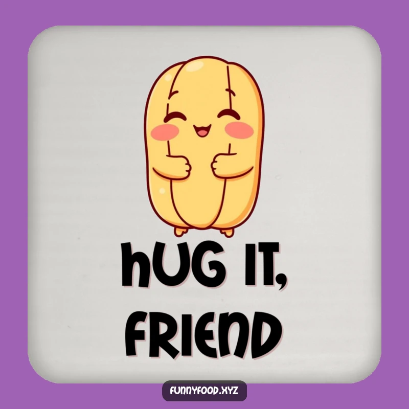 Funny Hot Dog Bun Hug Drink Coasters: Protect Furniture with Comedic Charm