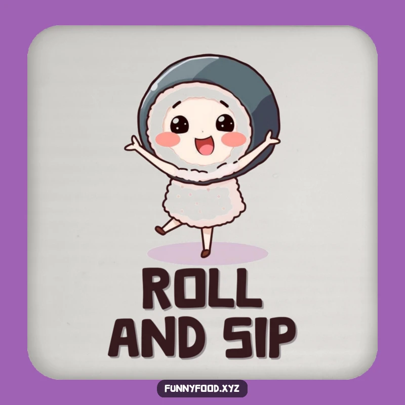 Funny Sushi Pirouette Coaster: Protect Surfaces with Elegant Fun