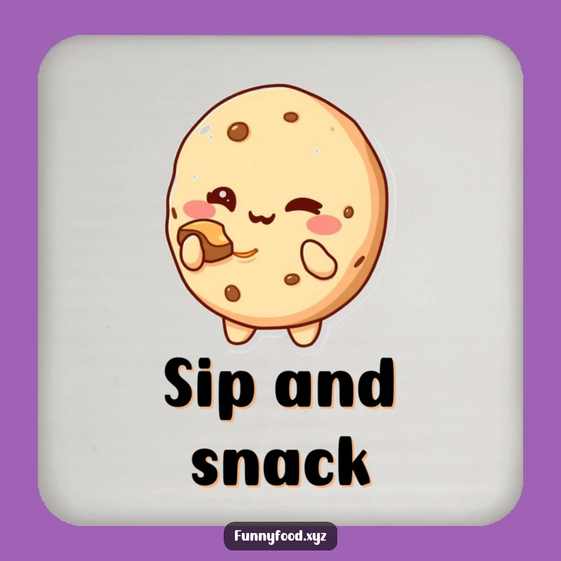Funny Cookie Wink Coaster: Sweet Offer Drink Protector Gift