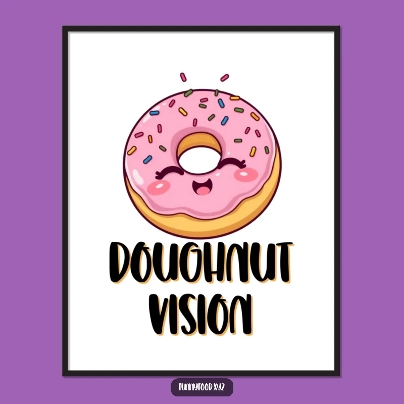 Funny Winking Donut Poster, Sprinkles Everywhere - Vibrant & Hilarious Wall Art!